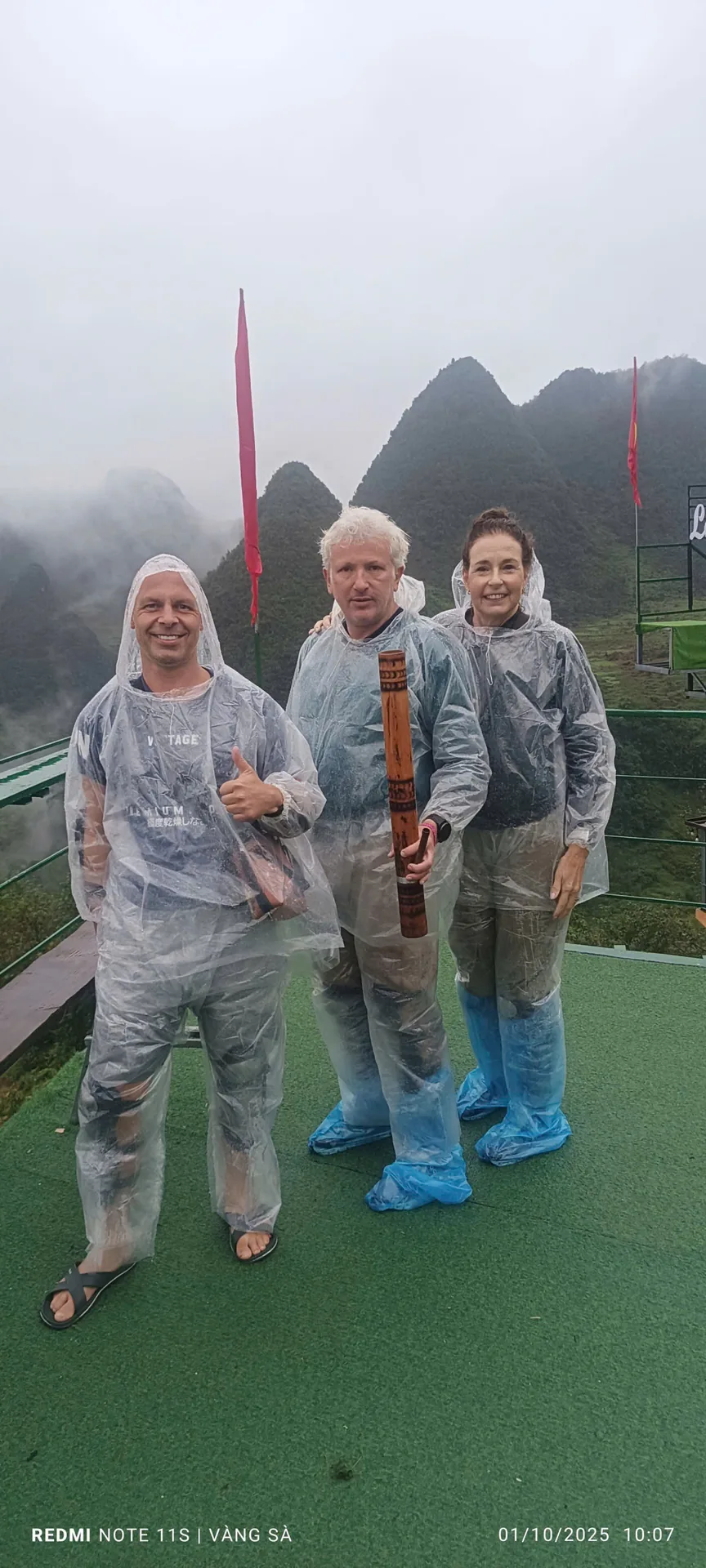 Guests in the rain gear we provide