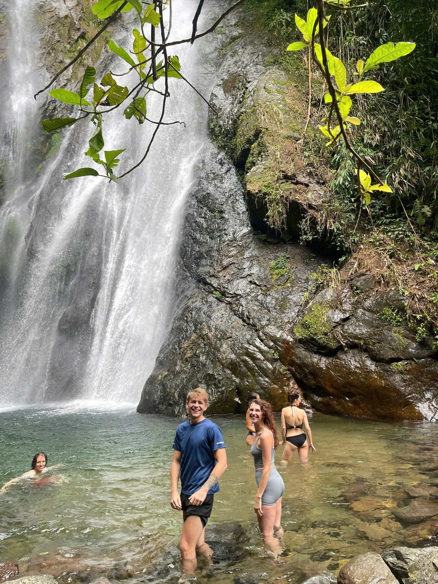 Swimming under A Boong waterfall on day one of the Loop